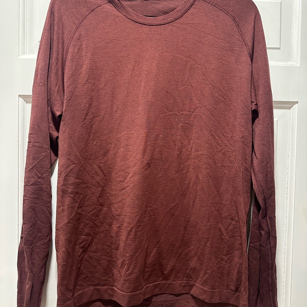 lululemon athletica Burgundy Long Sleeve Tee
